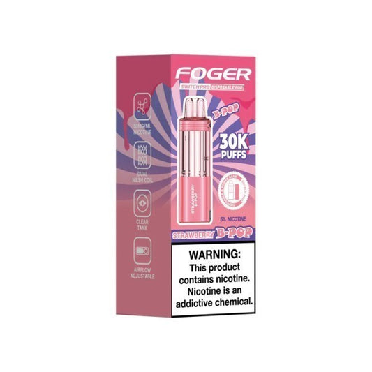 FOGER POD 30K STRAWBERRY BPOP | Authentic Disposable Vape | iPuff24 Texas