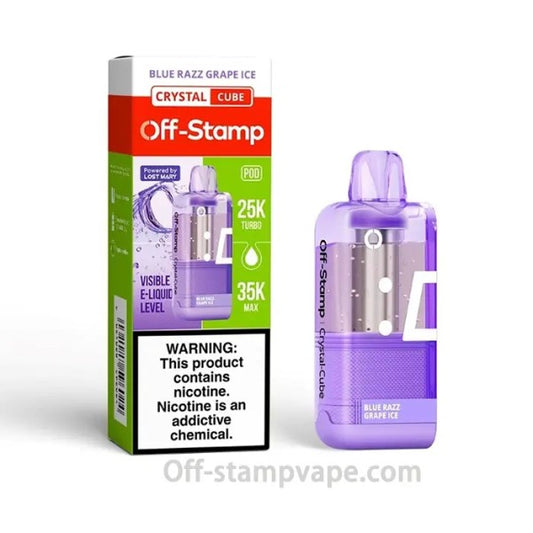 OFF STAMP CRYSTAL POD 35K - BLUE RAZZ GRAPE ICE