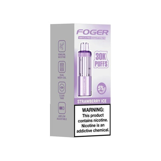 FOGER POD 30K STRAWBERRY ICE | Authentic Disposable Vape | iPuff24 Texas
