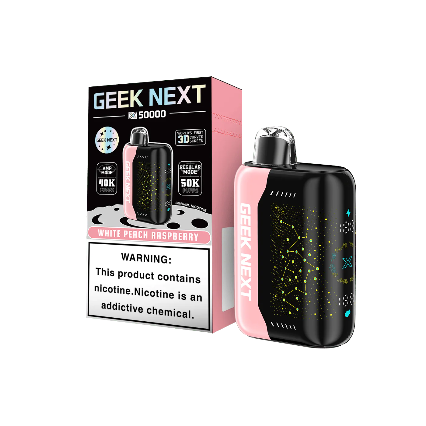 GEEK NEXT White Peach Raspberry Disposable