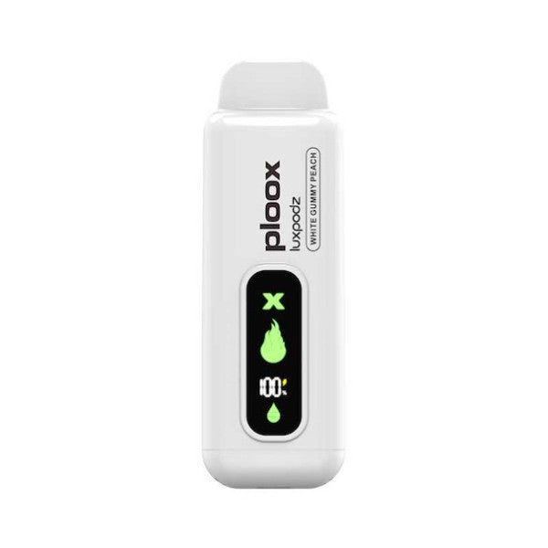 Ploox XS White Gummy Peach Hookah Vape - Up to 25000 Puffs
